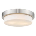 Flush Mount in Pewter with Opal Glass D4193
