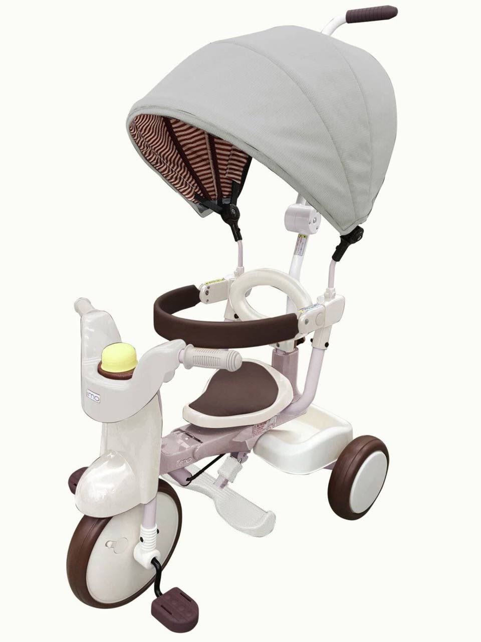 3-in-1 Folding Tricycle with Canopy White F46731