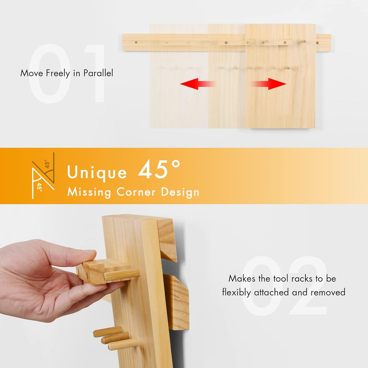 Pegboard Organizer Wall Storage with Power Tool Screwdriver Holder O7380