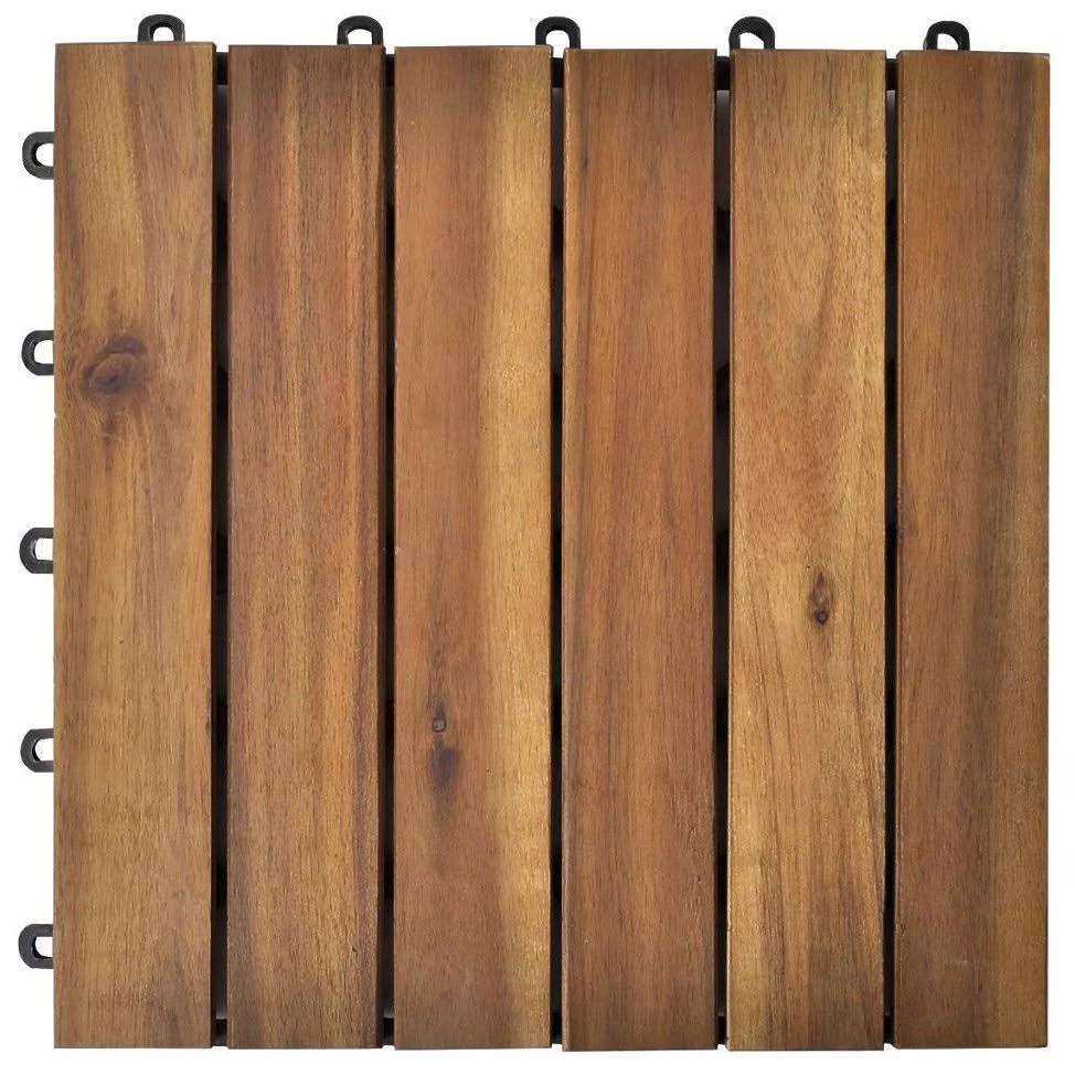 10 Pcs Acacia Decking Tiles F617