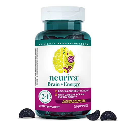 Natural BlackBerry Brain + Energy Gummies, 75ct U6666