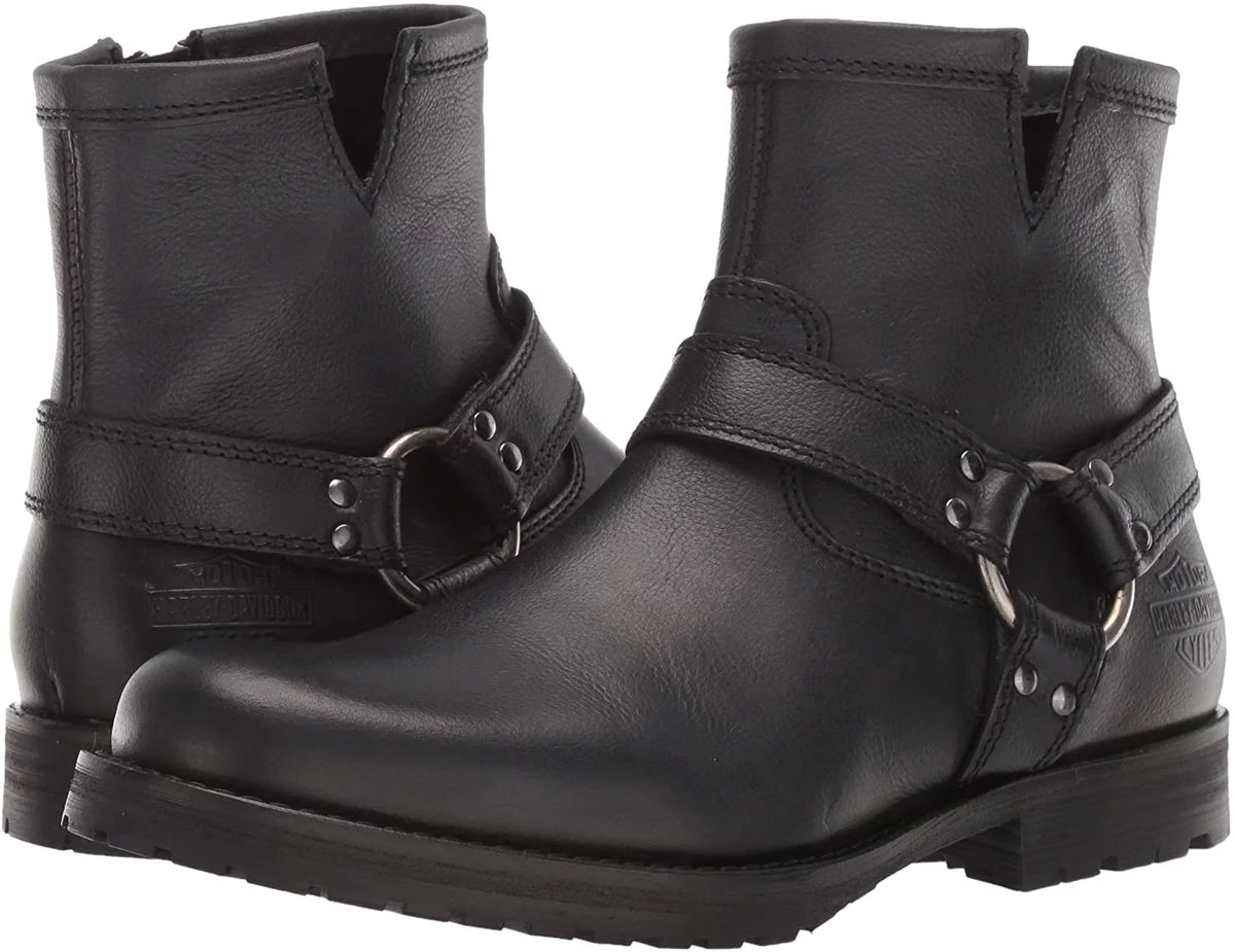 Black Harness Side Zipper Boots K567630