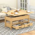 Lift Top Coffee Table with 2 Storage Drawer W68961