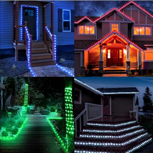 33ft Warm White 100 LED Rope Lights with Remote Y198
