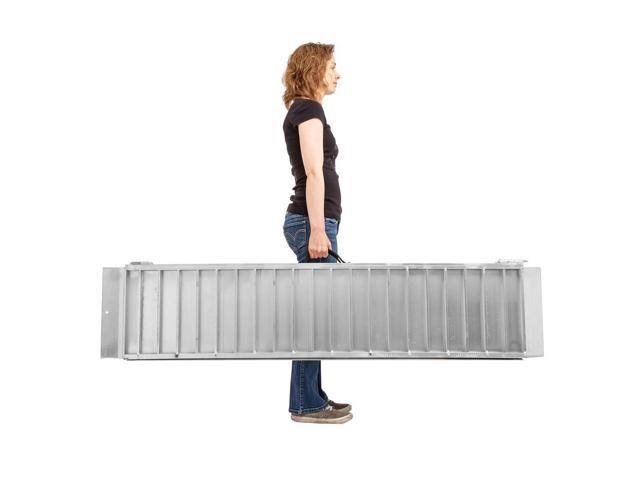 6 ft Portable Single-Fold Aluminum Wheelchair and Scooter Ramp Z281804