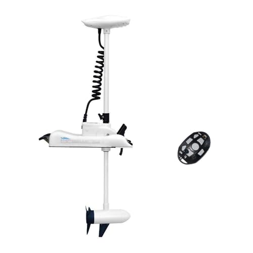 White 12V 55LBS 48inch Electric Bow Mount Trolling Motor with Remote Control L520648