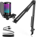 USB Gaming Microphone Kit, Condenser Cardioid Microphone Set with Arm Stand G4084