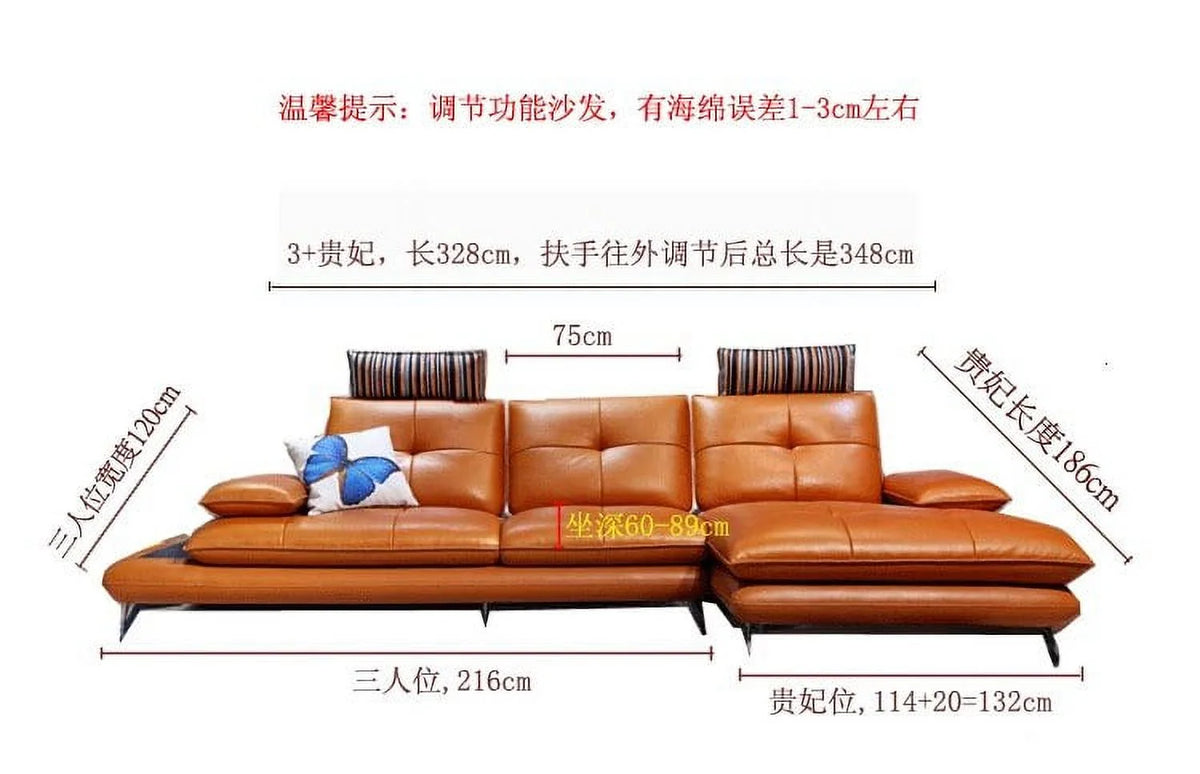 Genuine Leather Sectional Sofa C904375
