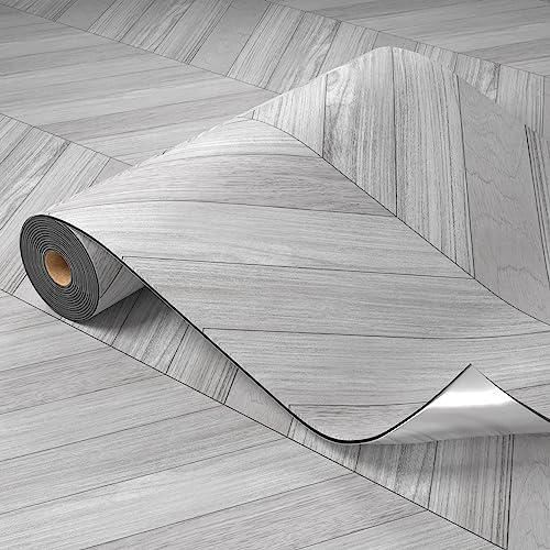 Light Wood Peel and Stick Vinyl Flooring Roll 23"x 393" 64 Sq.Ft S604717