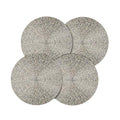 14" Gold Beaded Round Fabric Placemat G623086