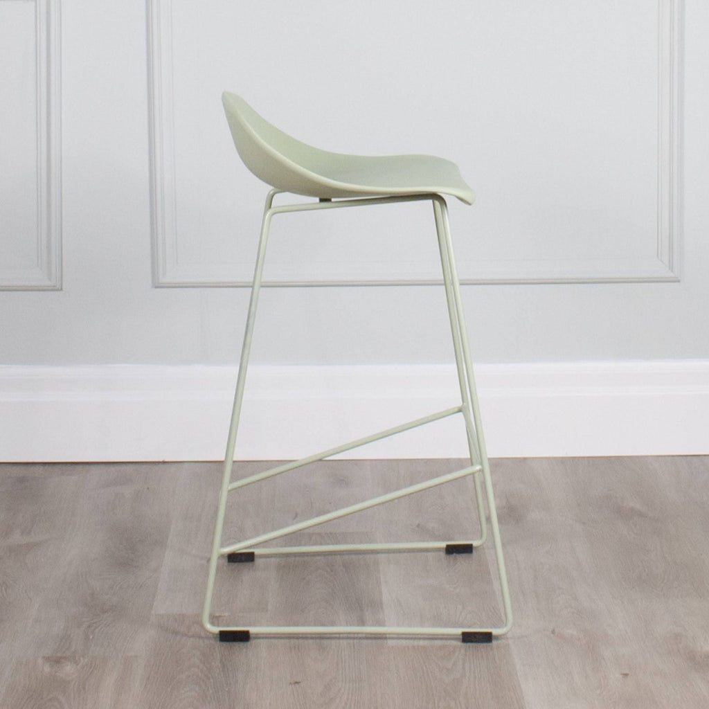 Set of 2 Plastic & Metal Sled Counter Stool H3314