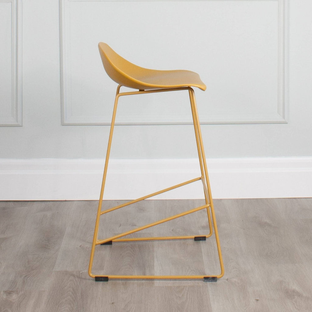 Set of 2 Plastic & Metal Sled Counter Stool H3314