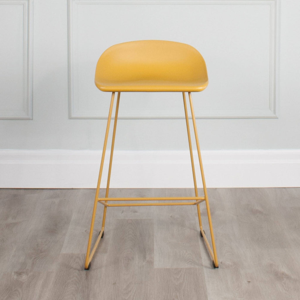 Set of 2 Plastic & Metal Sled Counter Stool H3314