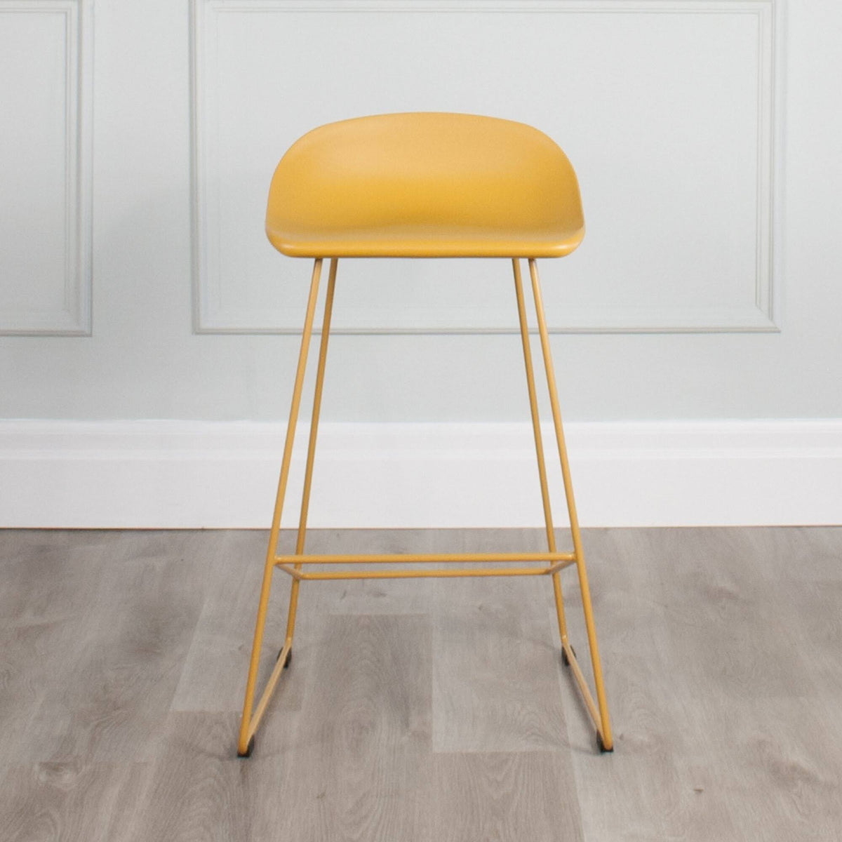 Set of 2 Plastic & Metal Sled Counter Stool H3314