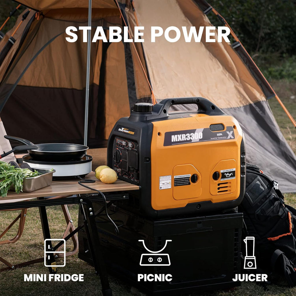Portable Inverter Generator 3000W/3300W, Gas Powered Quiet Generator, EPA Compliant S470