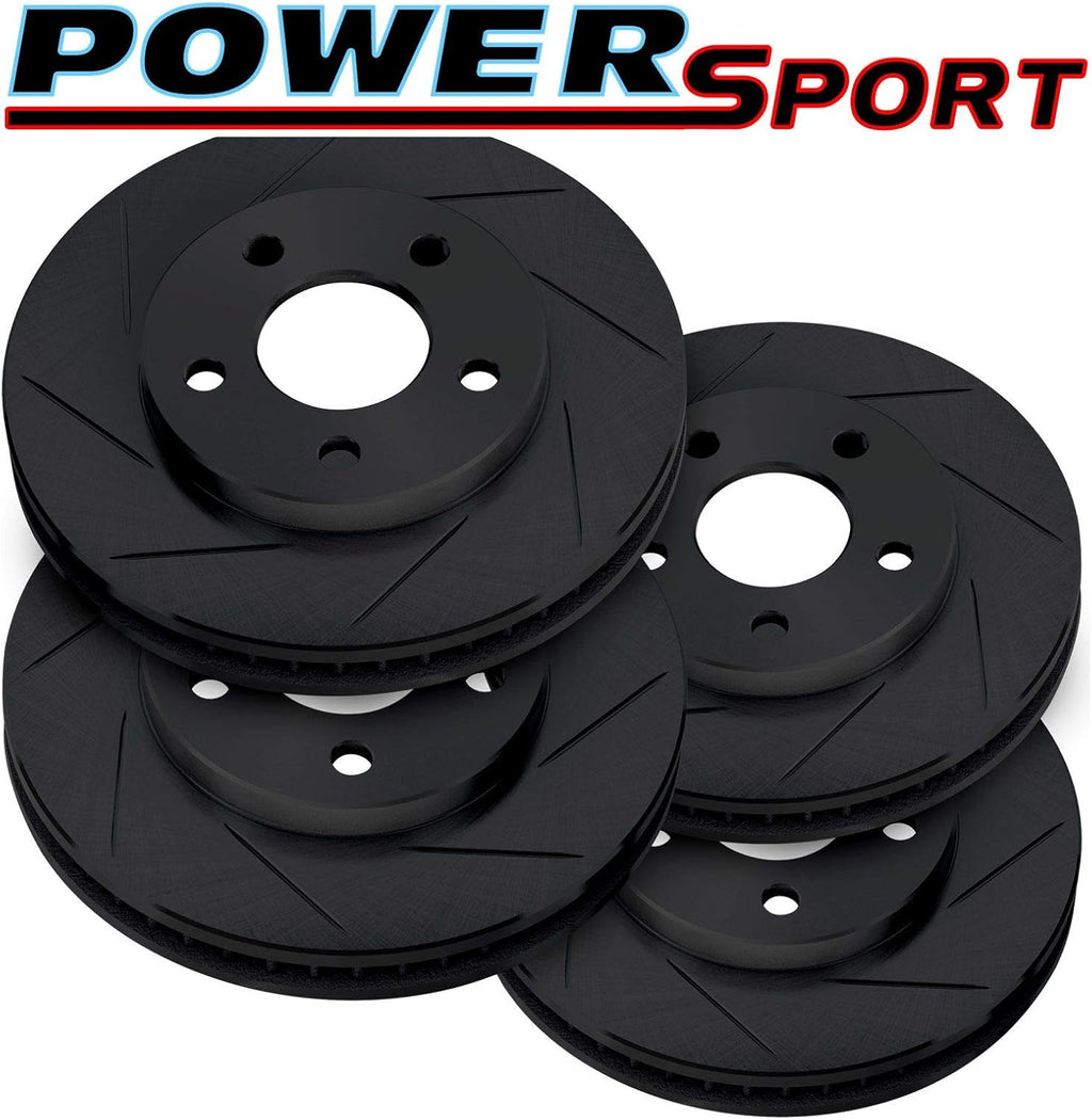 Black Zinc Slotted Brake Rotors D919