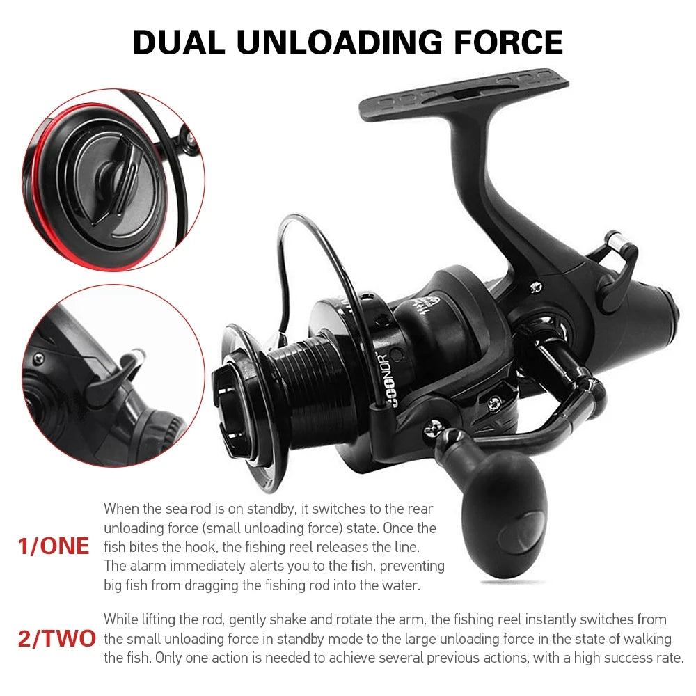 Nylon Metal Fishing Reel 5000/6000/8000, 11+1BB K3454