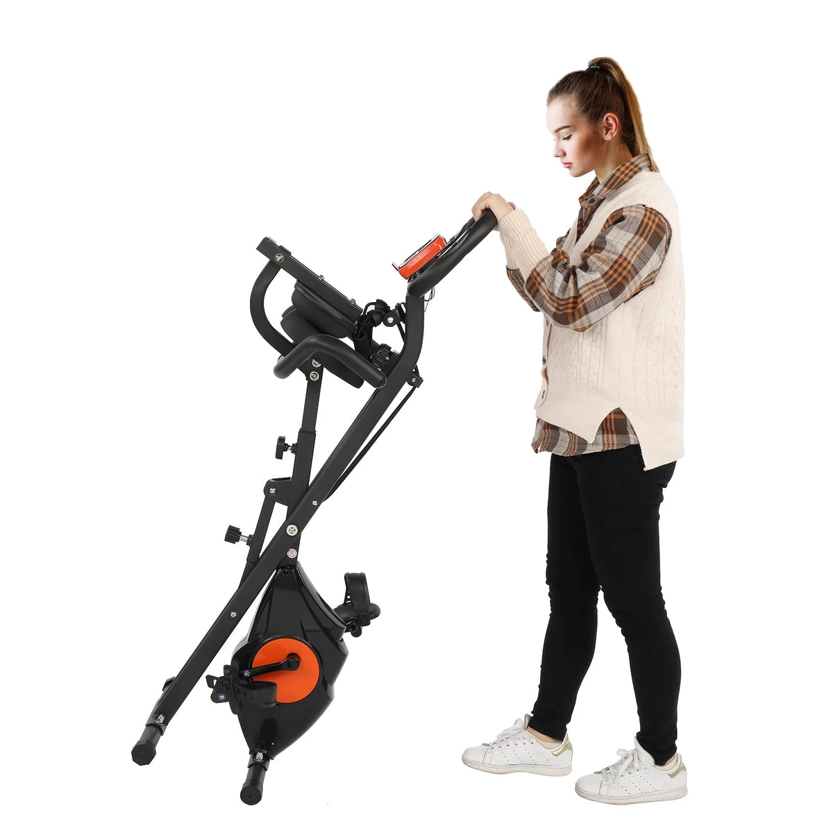 Folding Magnetic Exercise Upright Bike B68013