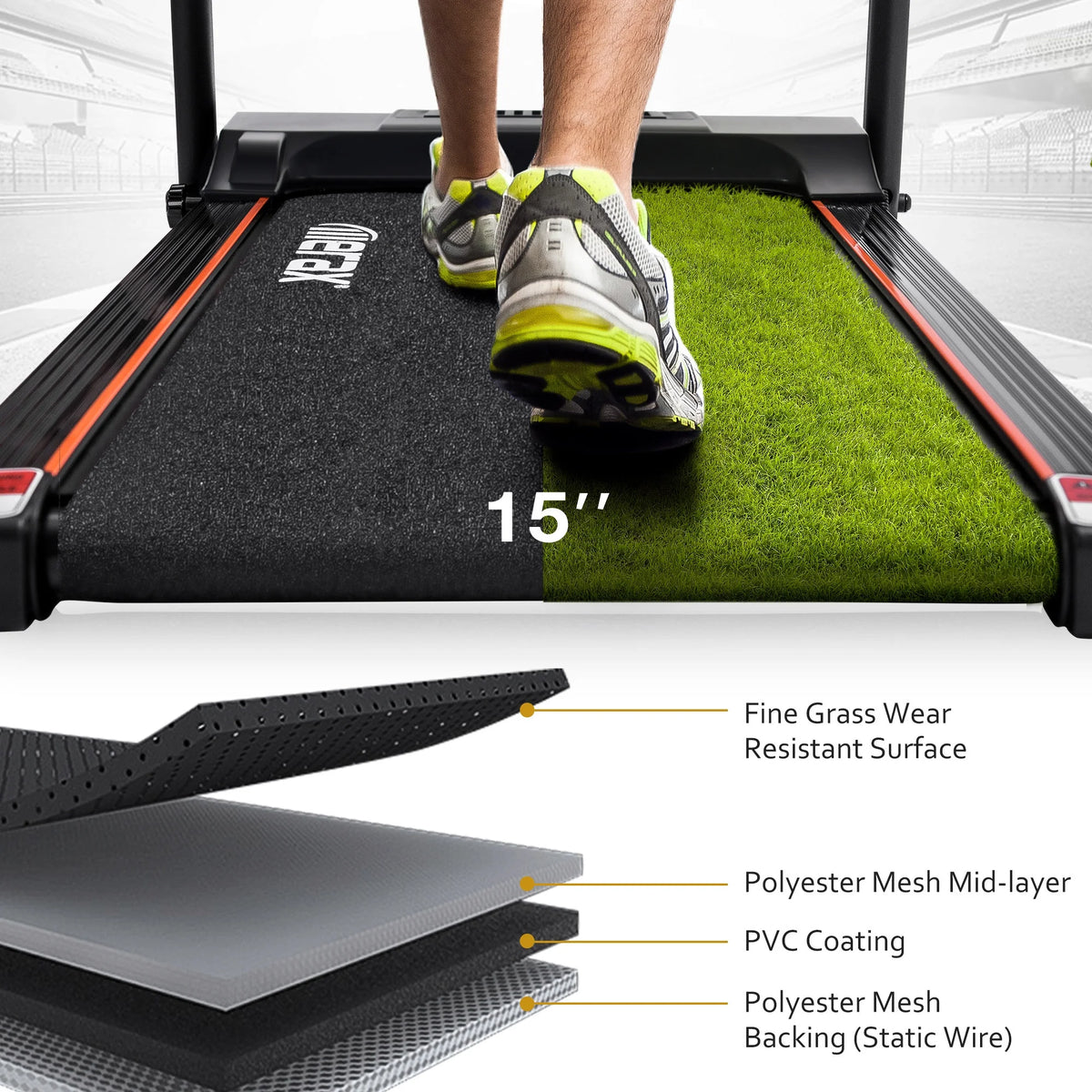 Folding Incline Treadmill 2.5HP Electric Running Machine F9345