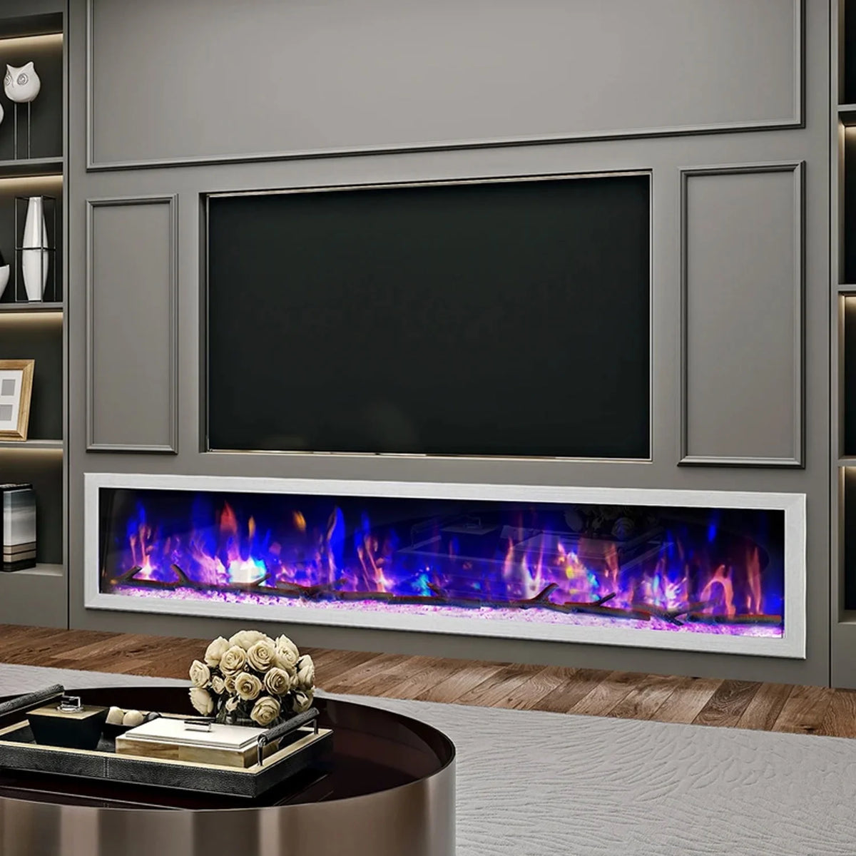 82.50 Inch Electric Wall Fireplace C978