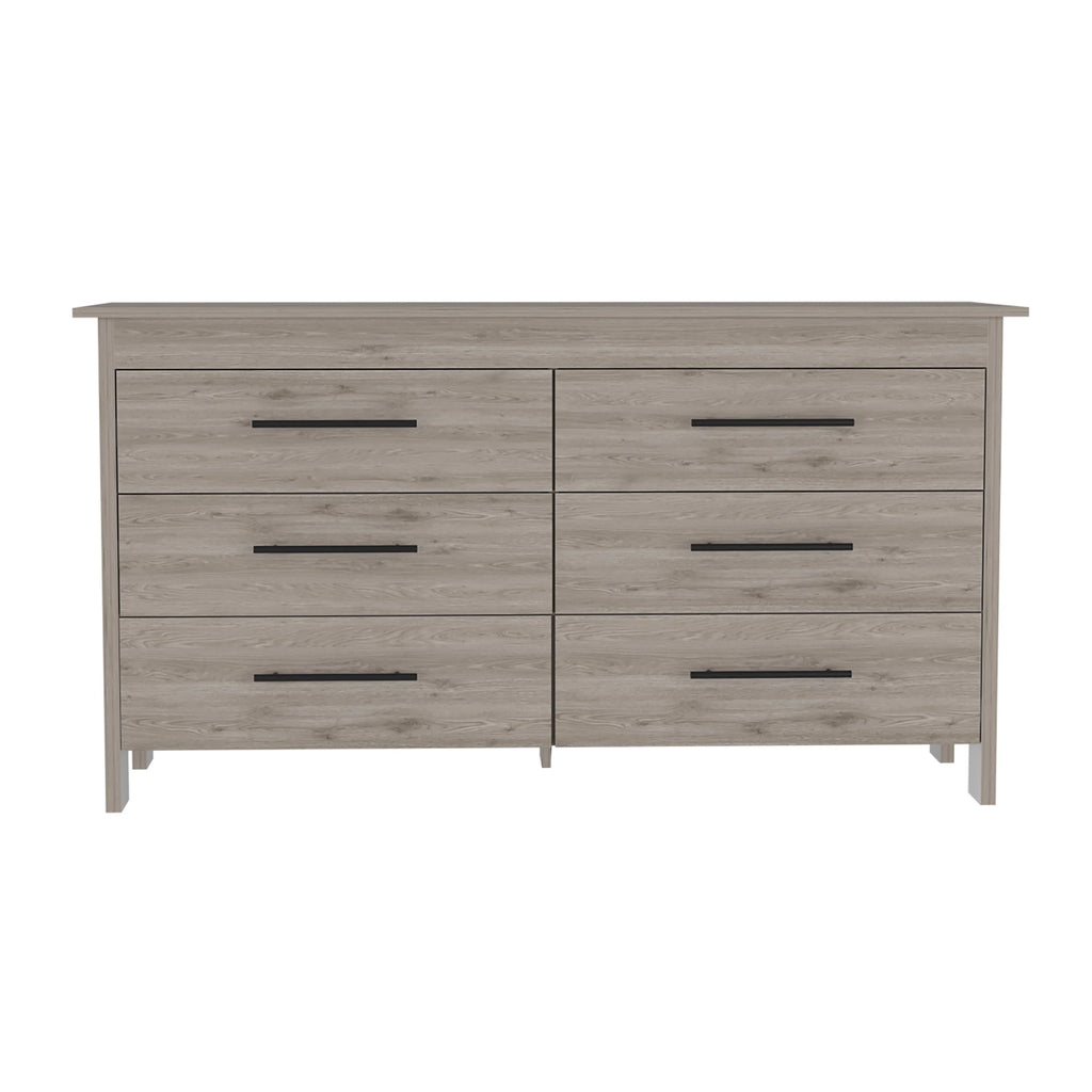 6 Drawer Double Dresser Light Gray M215491
