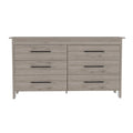 6 Drawer Double Dresser Light Gray M215491
