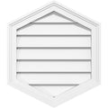 32x22W x 38x22H Vertical Peaked Surface Mount PVC Gable Vent 4/12 Pitch F5379