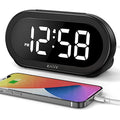 Small LED Digital Alarm Clock with Snooze, USB Charger S889451