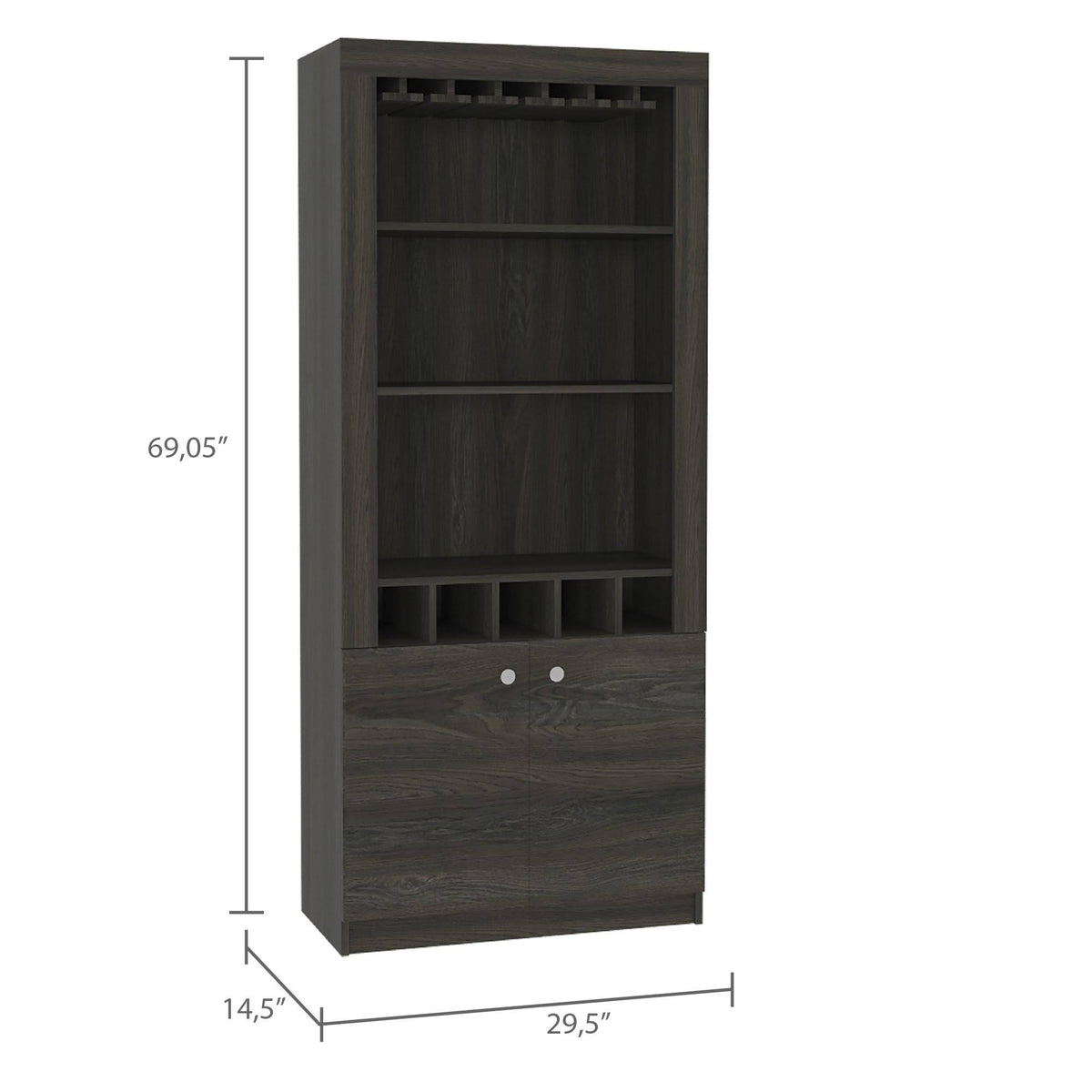 Black Wengue Bar Cabinet L382667