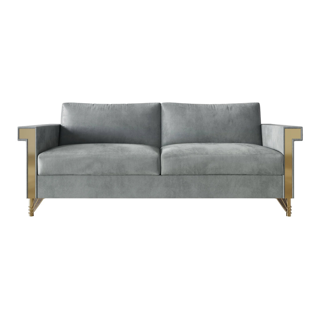 Velvet Upholstered Sofa V7398