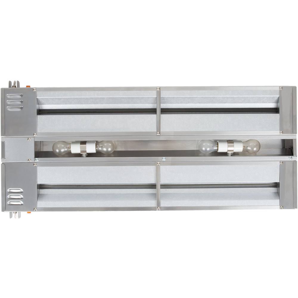 24" High Wattage Lighted Calrod Double Food Warmer with Toggle Controls V602
