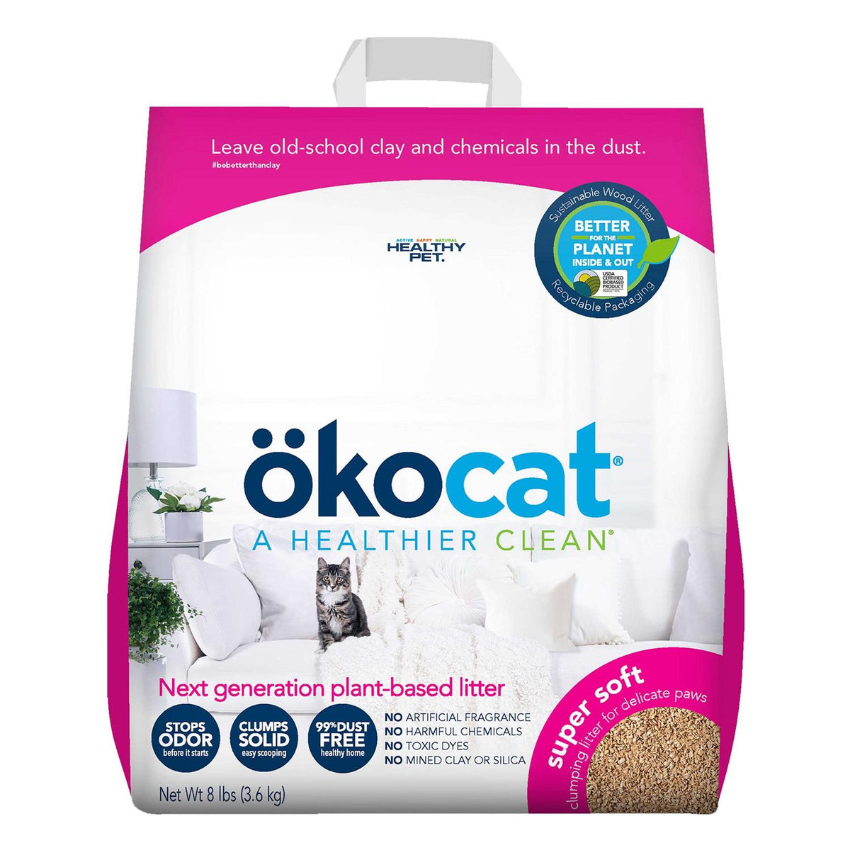 Super Soft Clumping Wood Cat Litter V48626