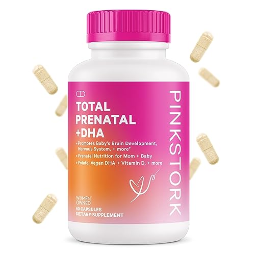 Prenatal Vitamins with DHA Folate Iron Choline Vitamin B12 60 Capsules D5592