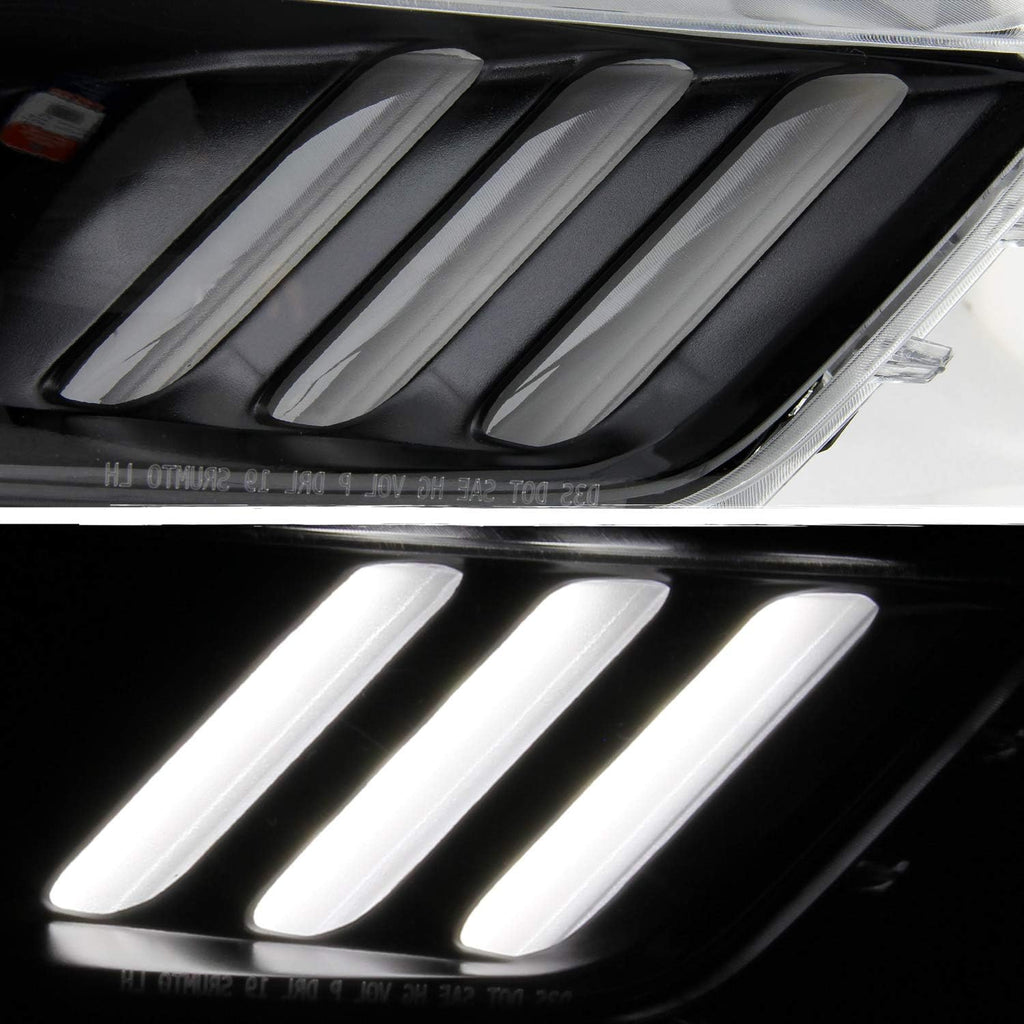 Passenger Right Side Black LED Tube Projector Headlight I282991