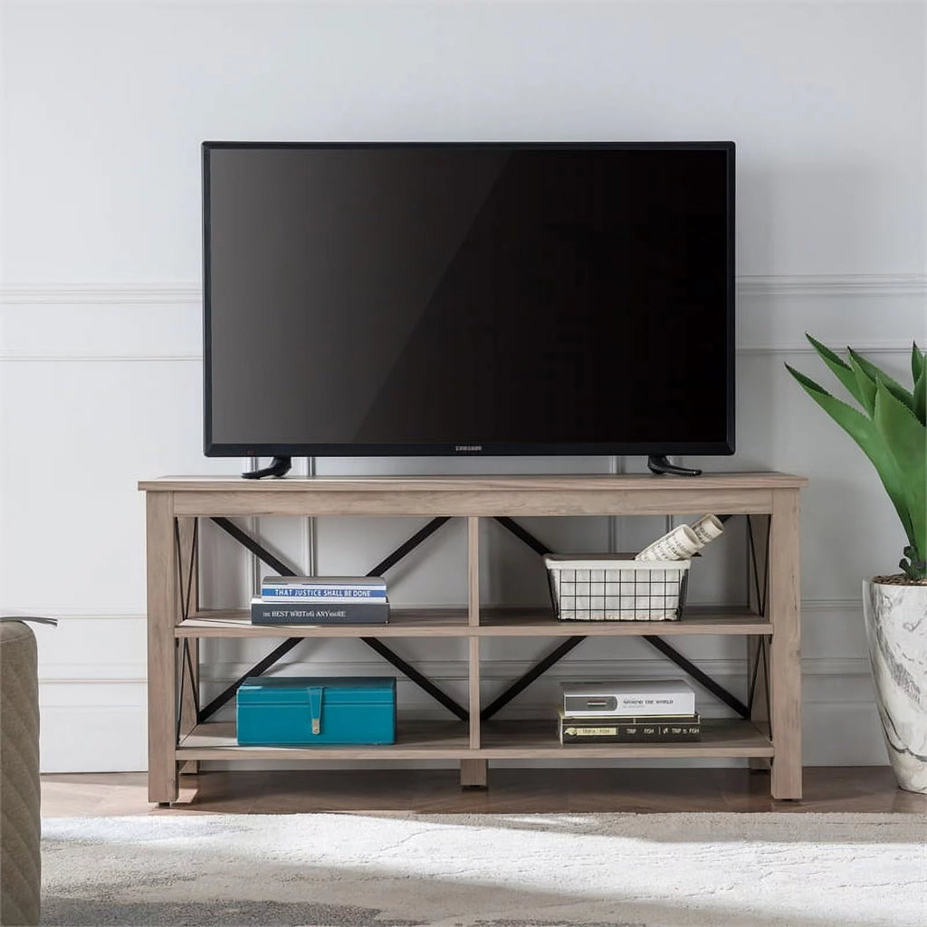50" Wood Metal Open Back TV Stand Q88332