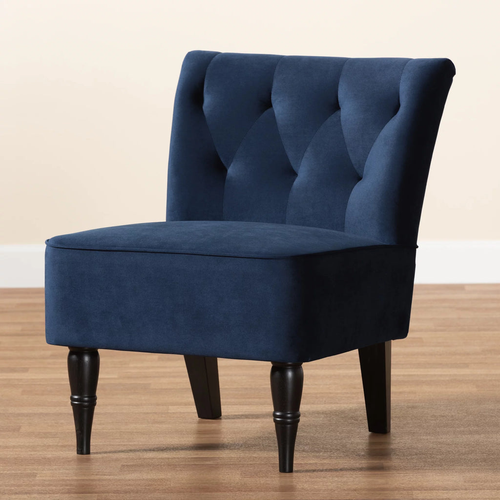 Navy Blue Slipper Chair T3187
