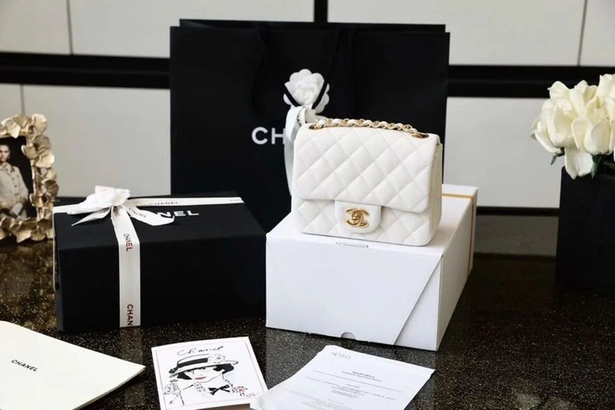 White Mini Flap Bag W6140