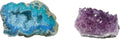 Blue Angel Aura Quartz Geode Stone and Amethyst Crystal Cluster Specimen Y396055