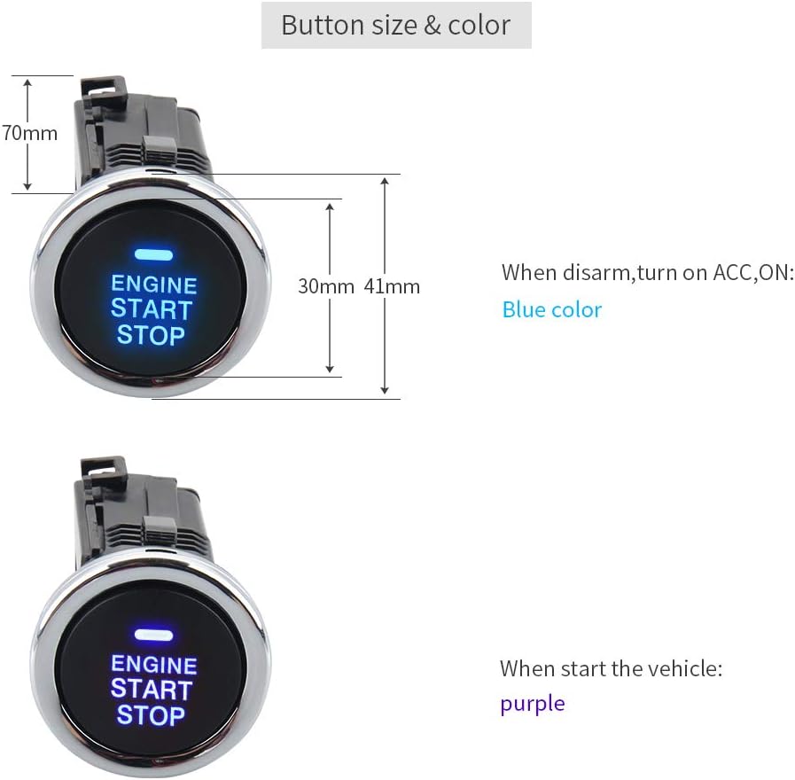 Rolling Code Car Alarm System with Keyless Entry Push Start Q584109