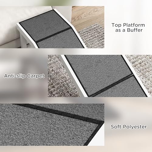 Natural 74" x 16" x 25" Dog Ramp with Non-Slip Carpet H363897