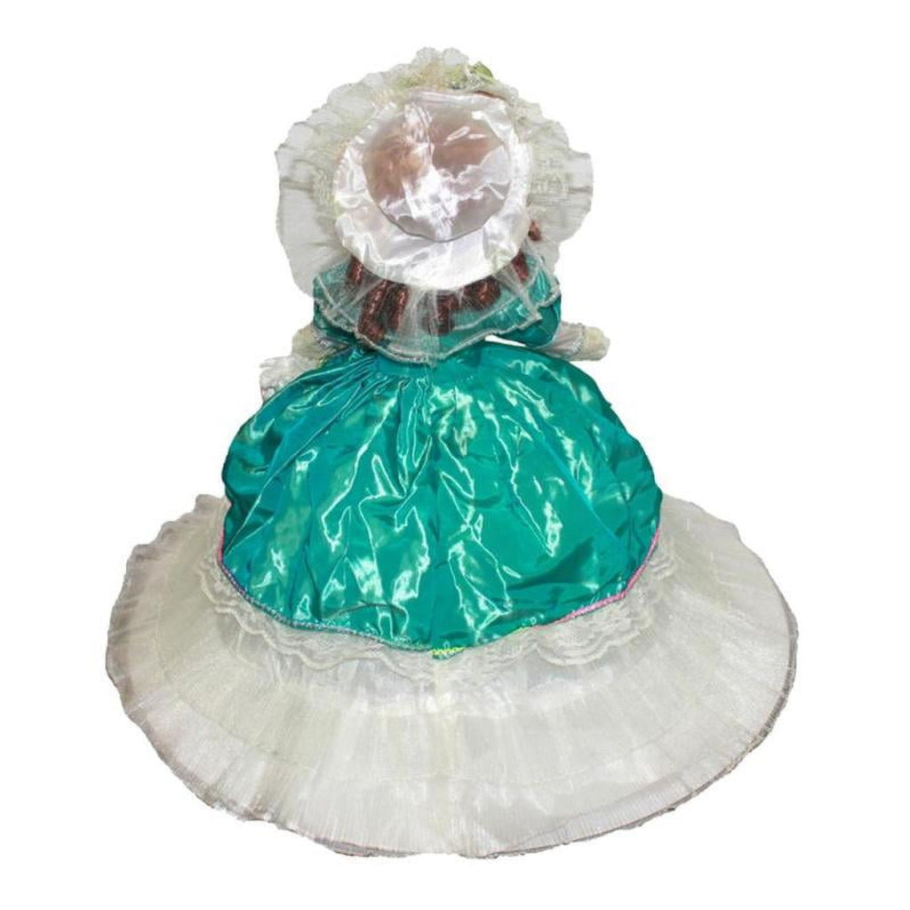 45cm Victorian Porcelain Doll with Umbrella Dress & Hat Y9991