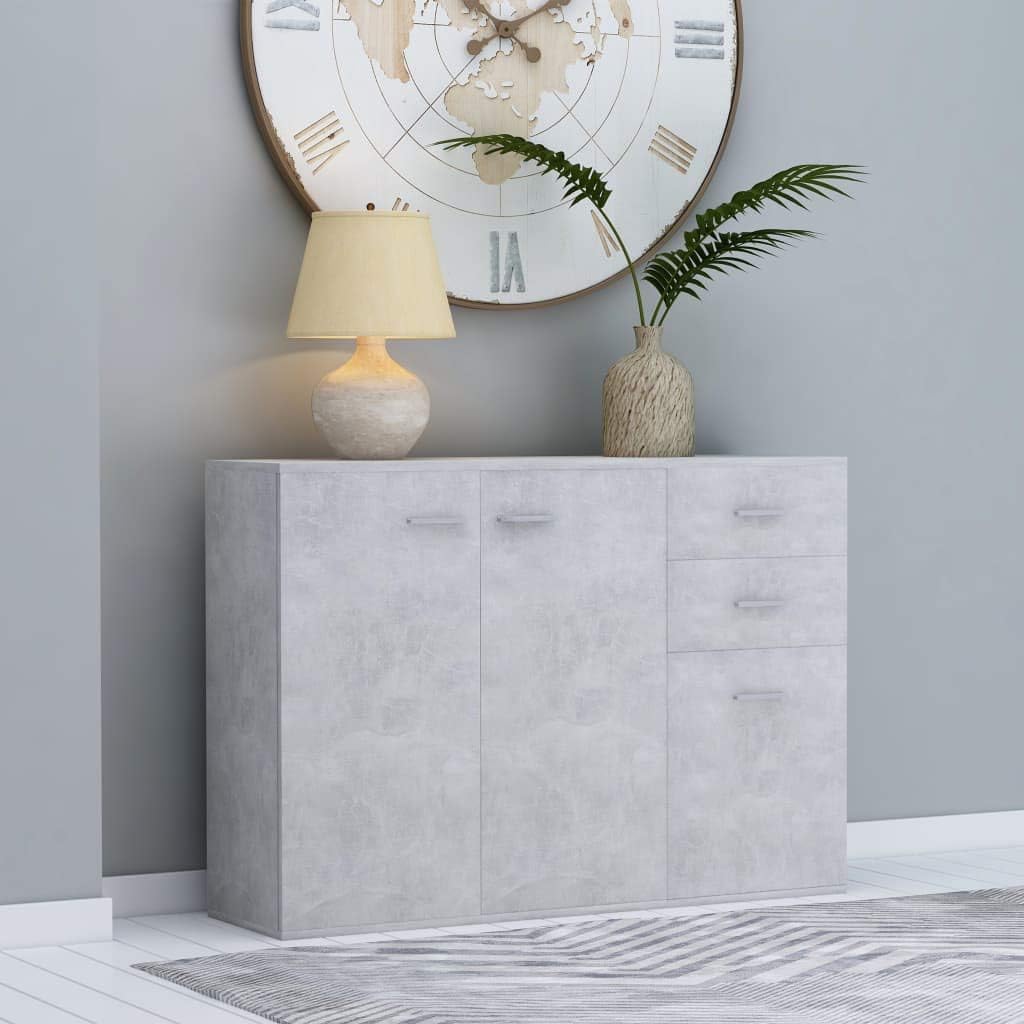 White Sideboard Cabinet with 3 Drawers Y192104