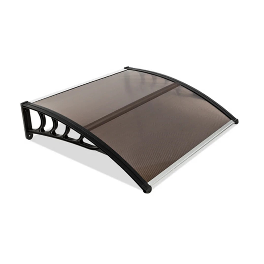 40"x40" Polycarbonate Door Canopy with Brown Board & Black Holder J91282