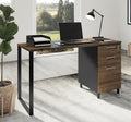 47 Inch Computer Desk with 3 Detachable Locked Drawers C29773