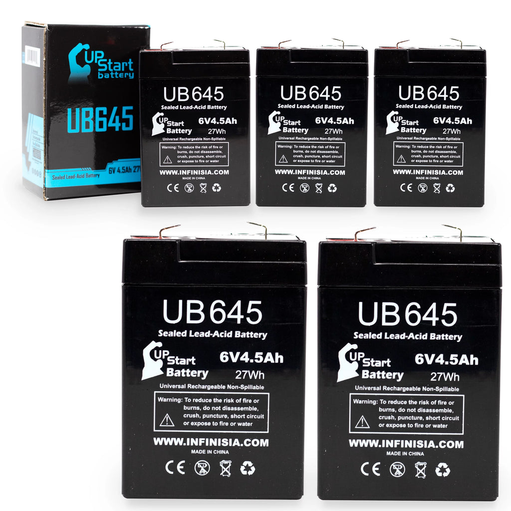 6V 4.5Ah Sealed Lead Acid Battery with Terminal Adapters M4457