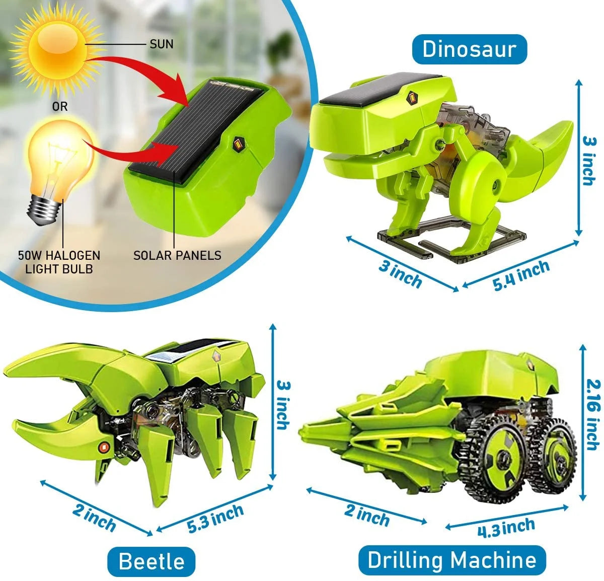 Solar Robot Kit 3-in-1 STEM Projects Robot Kit V61518