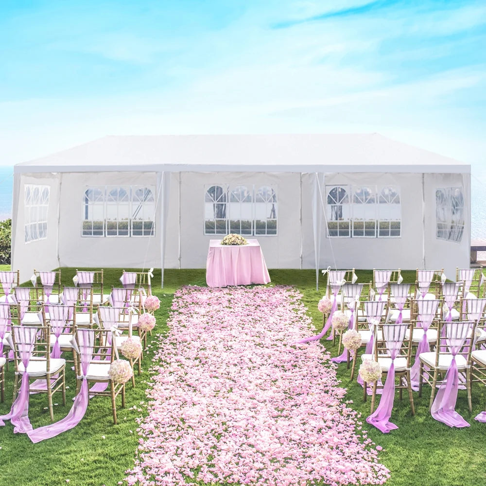 3 * 9m Waterproof PE Cloth Pergola with Iron Frame Q5297