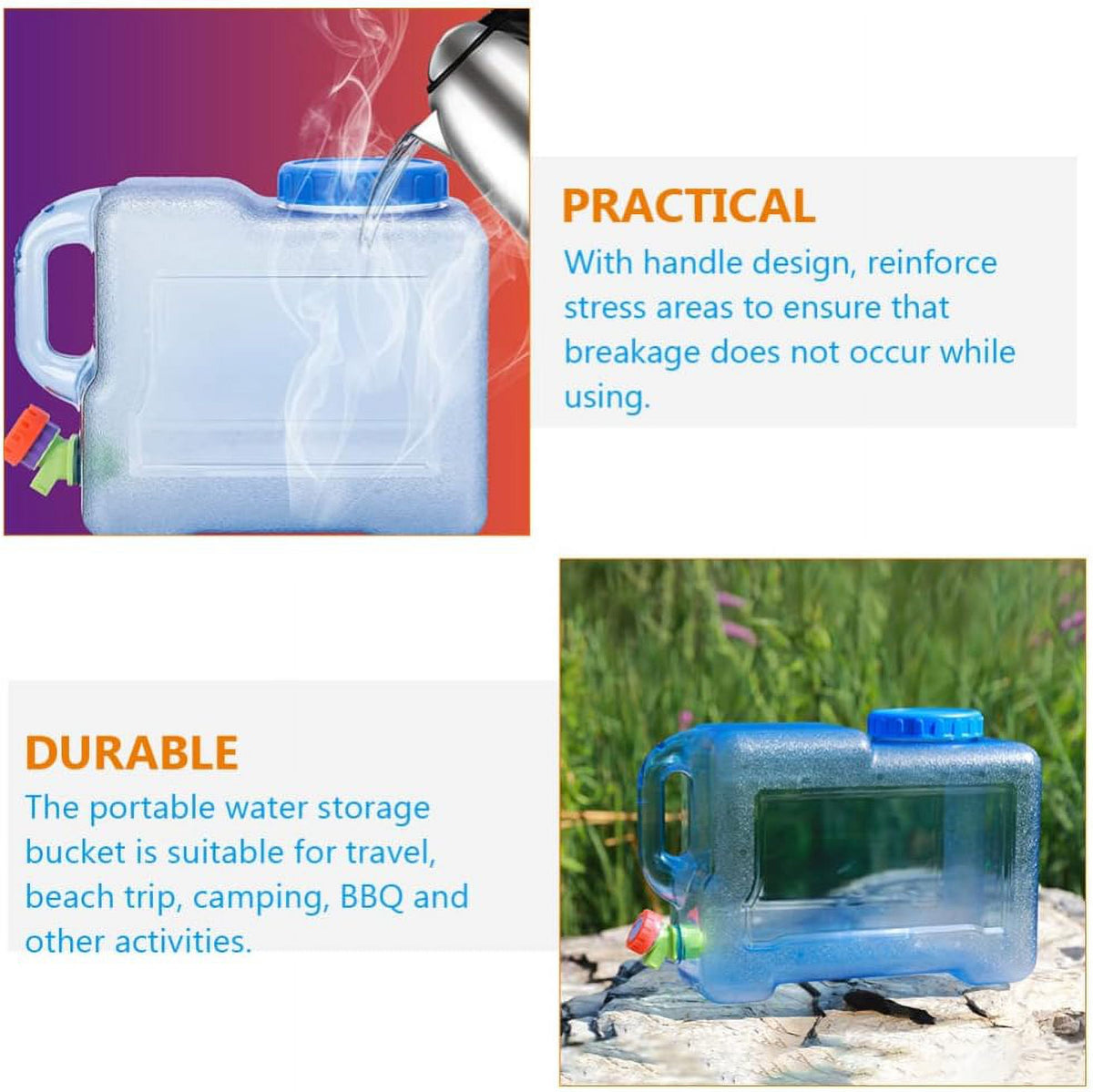5 Gallon Portable Water Jug with Spigot O605