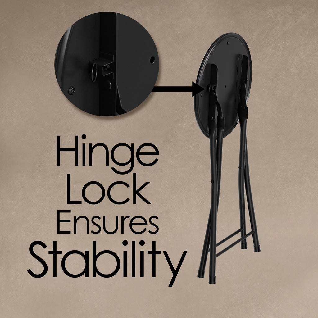 Black 18-Inch Folding Stool I803