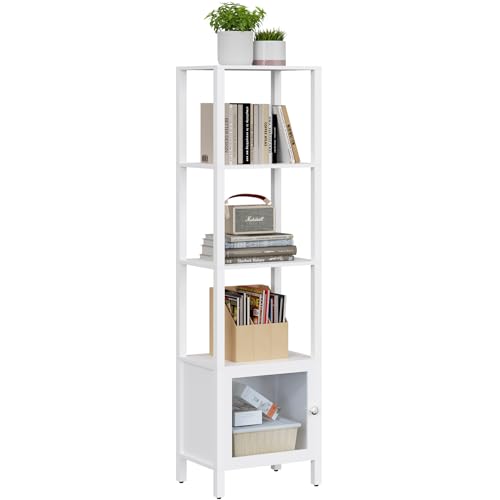 6 Tier Narrow Bookcase with Door F307684